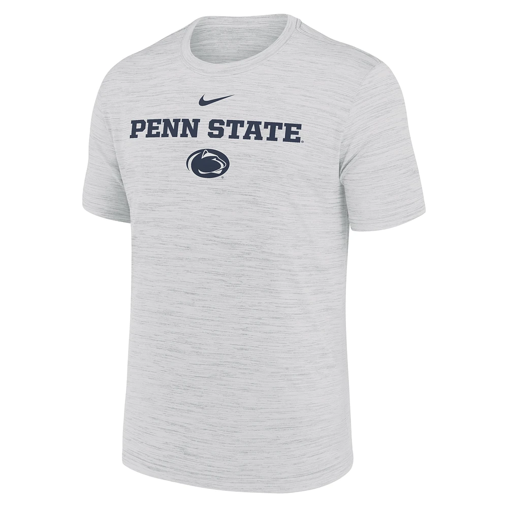 Men's Nike Ash Penn State Nittany Lions 2025 Sideline Velocity Performance T-Shirt