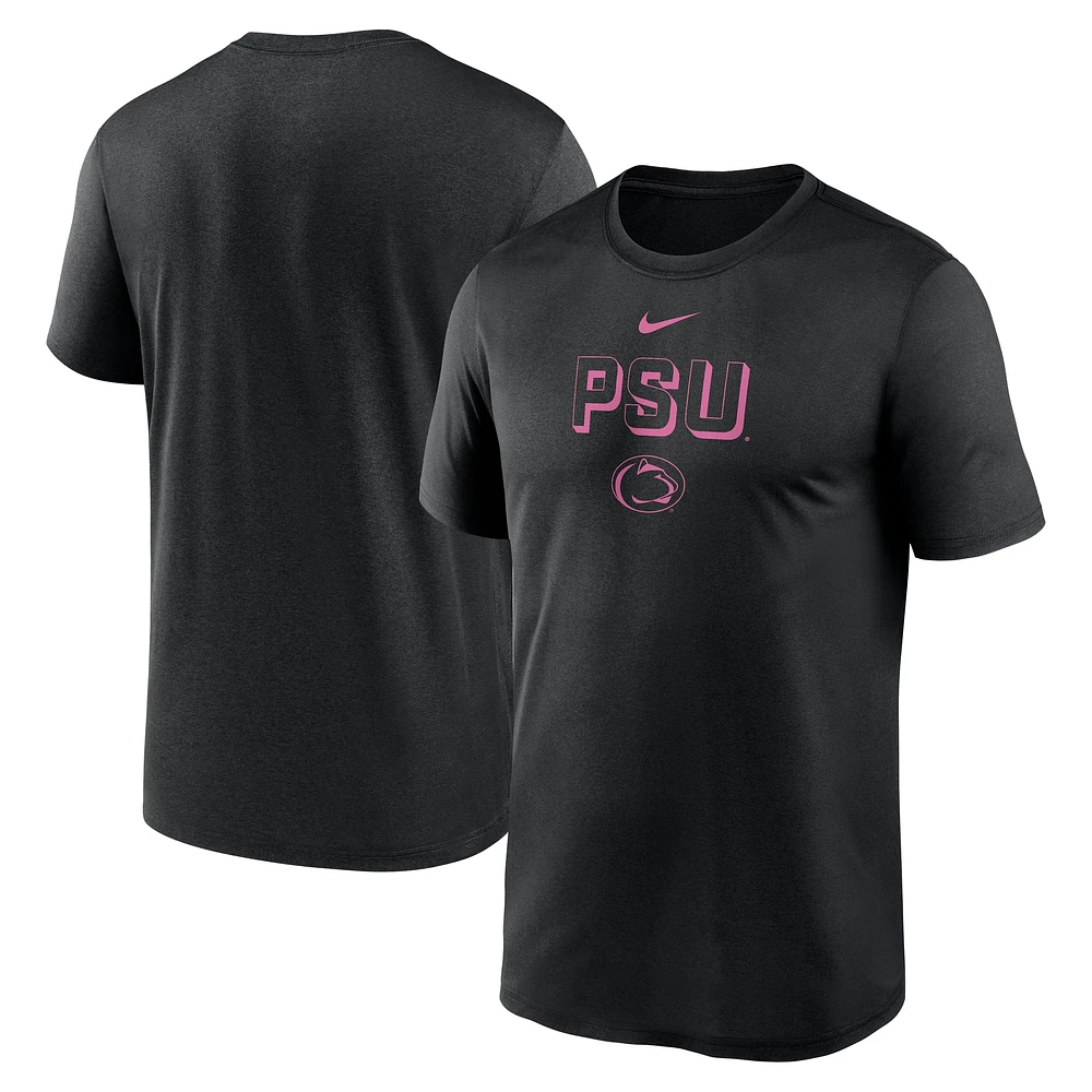 Men's Nike Black Penn State Nittany Lions 2025 Sideline Legend Performance T-Shirt