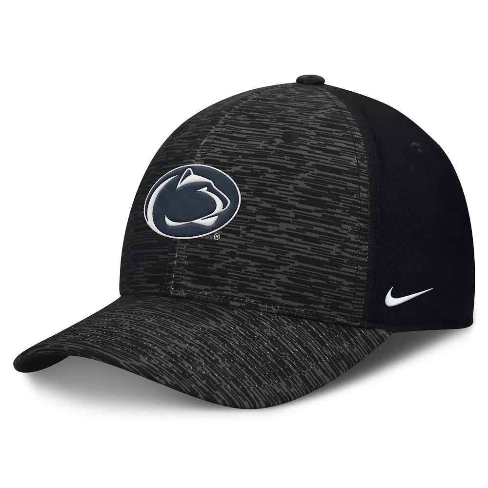Casquette Nike Penn State Nittany Lions Velocity Flex noire pour homme