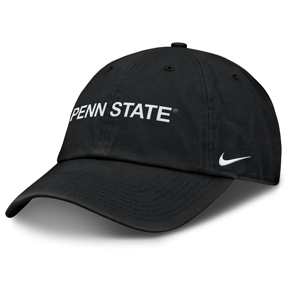 Casquette ajustable Nike Penn State Nittany Lions Campus Club pour homme, couleur charbon