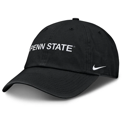 Casquette ajustable Nike Penn State Nittany Lions Campus Club pour homme, couleur charbon