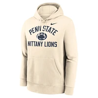 Men's Nike Cream Penn State Nittany Lions Arch Logo Pullover Hoodie