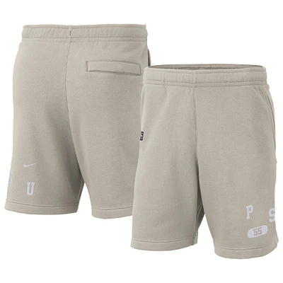 Short Nike Penn State Nittany Lions Fleece crème pour homme