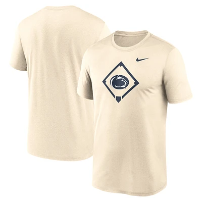 T-shirt Nike pour homme avec logo Penn State Nittany Lions Legend Baseball Icon Performance crème
