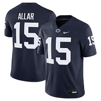 Maillot de football américain Nike Drew Allar bleu marine Penn State Nittany Lions NIL pour homme