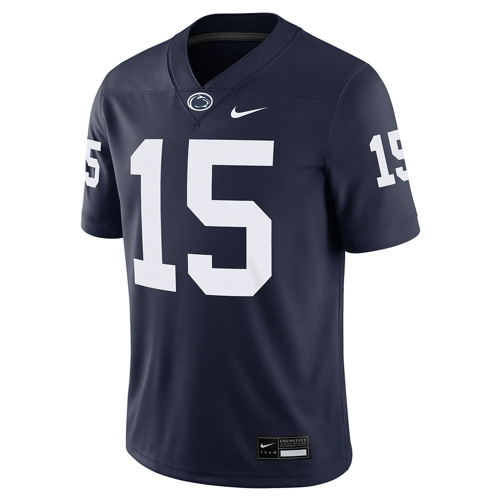 Maillot de football américain Nike Drew Allar bleu marine Penn State Nittany Lions NIL pour homme