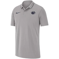 Polo Nike Penn State Nittany Lions 2023 Coaches Performance Gris pour Homme