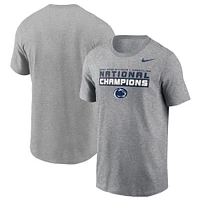 T-shirt Nike gris pour homme Penn State Nittany Lions 2025 NCAA Wrestling National Champions