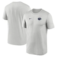T-shirt Nike gris Penn State Nittany Lions 2025 Sideline pour homme avec petit logo Legend Performance