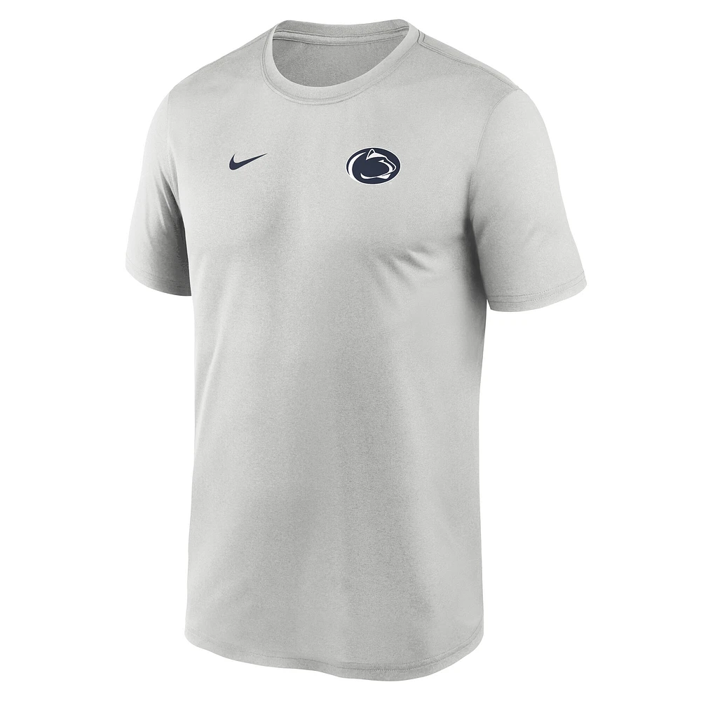 T-shirt Nike gris Penn State Nittany Lions 2025 Sideline pour homme avec petit logo Legend Performance