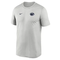 T-shirt Nike gris Penn State Nittany Lions 2025 Sideline pour homme avec petit logo Legend Performance