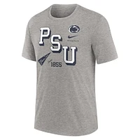 Men's Nike Heather Gray Penn State Nittany Lions Blitz Roll Call Tri-Blend T-Shirt