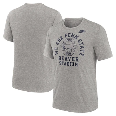 T-shirt Nike Heather Grey Penn State Nittany Lions Legacy Local Tri-Blend pour homme