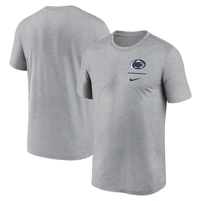 T-shirt Nike pour homme avec logo principal Penn State Nittany Lions, gris chiné