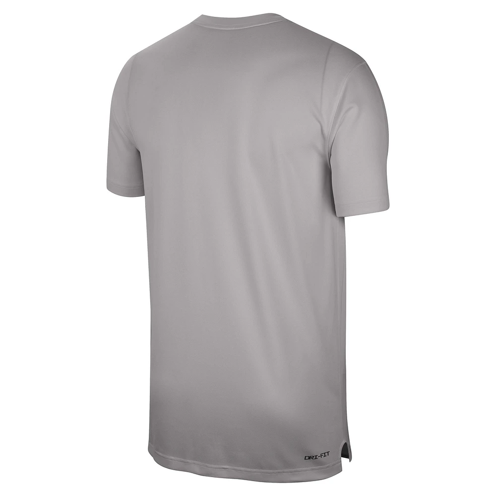 Men's Nike  Heather Gray Penn State Nittany Lions Sideline Coaches Performance Top