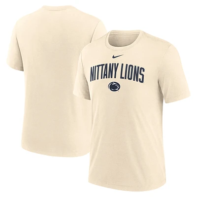 T-shirt Nike Natural Penn State Nittany Lions Arch Logo Triblend pour homme