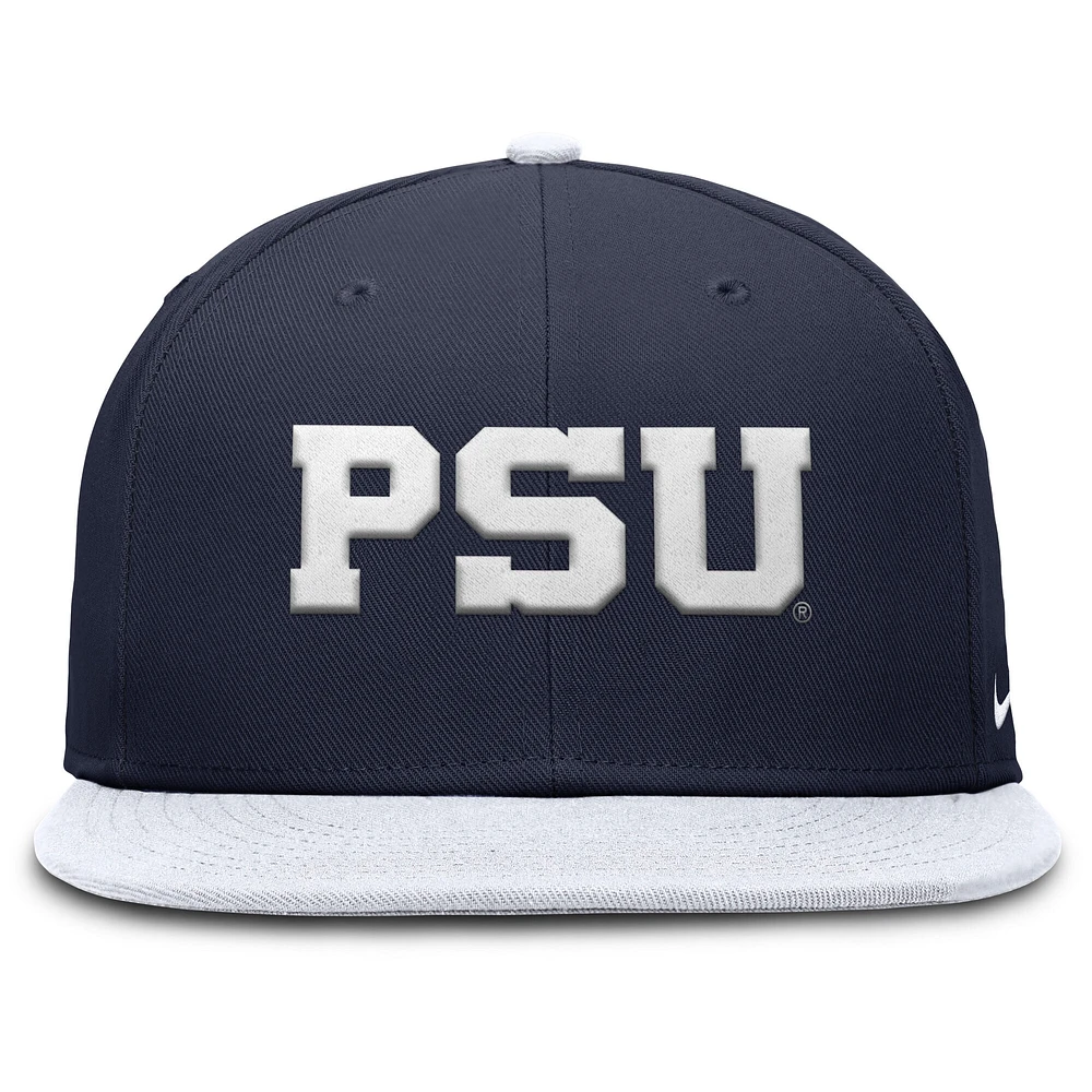 Men's Nike Navy/White Penn State Nittany Lions Two-Tone Primetime Performance Fitted Hat