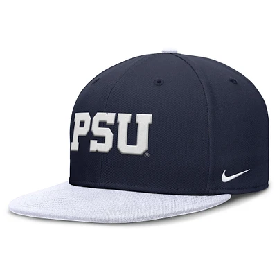 Casquette Nike Primetime Performance bicolore bleu marine/blanc Penn State Nittany Lions pour homme