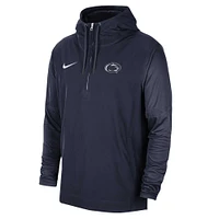 Men's Nike Navy Penn State Nittany Lions 2023 Sideline Player Quarter-Zip Hoodie Jacket