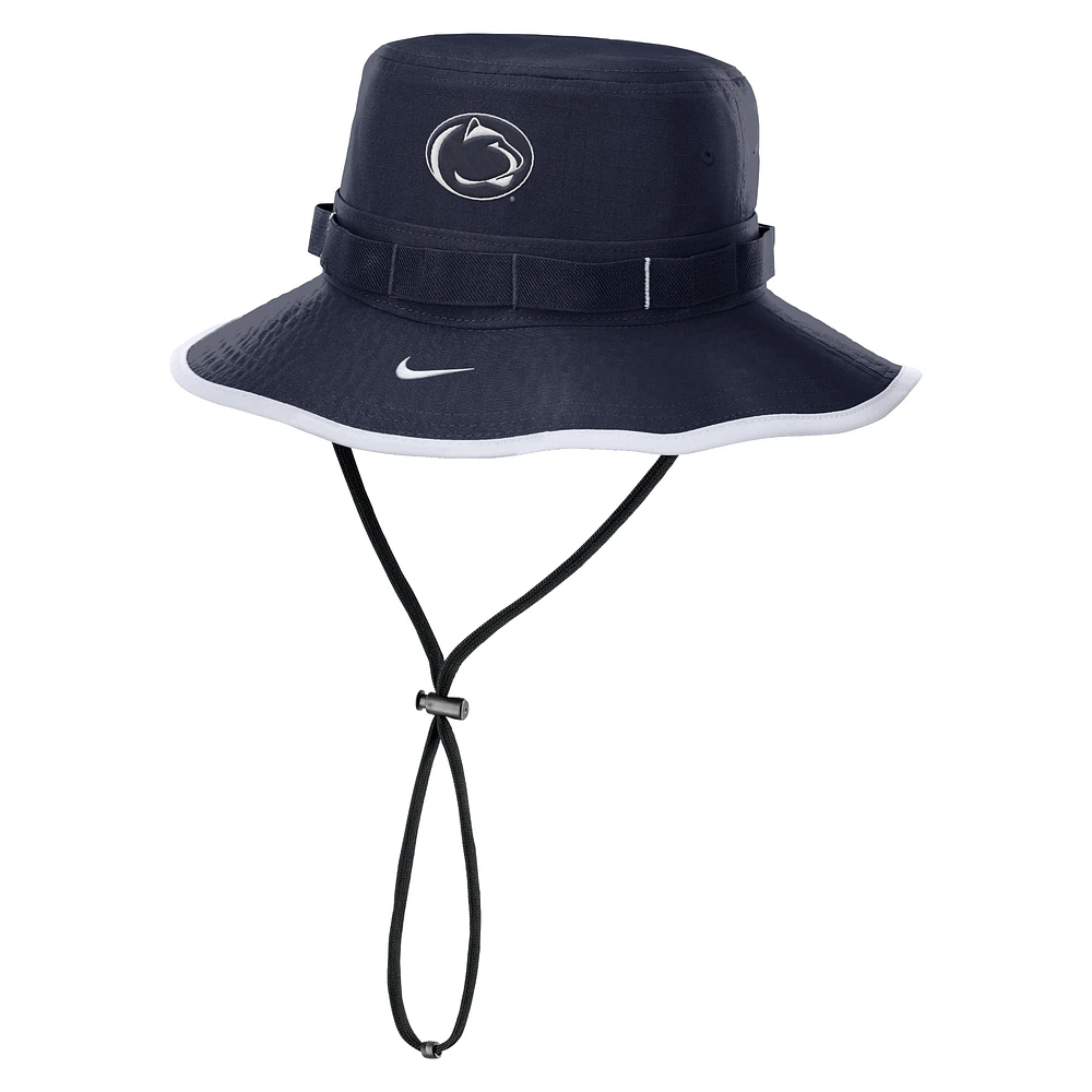 Chapeau bob Boonie Penn State Nittany Lions Nike bleu marine pour homme 2024/25 On-Field Apex Performance