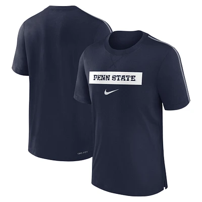 T-shirt Nike bleu marine Penn State Nittany Lions 2024 Sideline Player Performance Tri-Blend pour homme