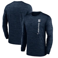 Men's Nike Navy Penn State Nittany Lions 2024 Sideline Velocity Performance Long Sleeve T-Shirt