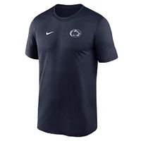 T-shirt Nike bleu marine Penn State Nittany Lions 2025 Sideline pour homme avec petit logo Legend Performance