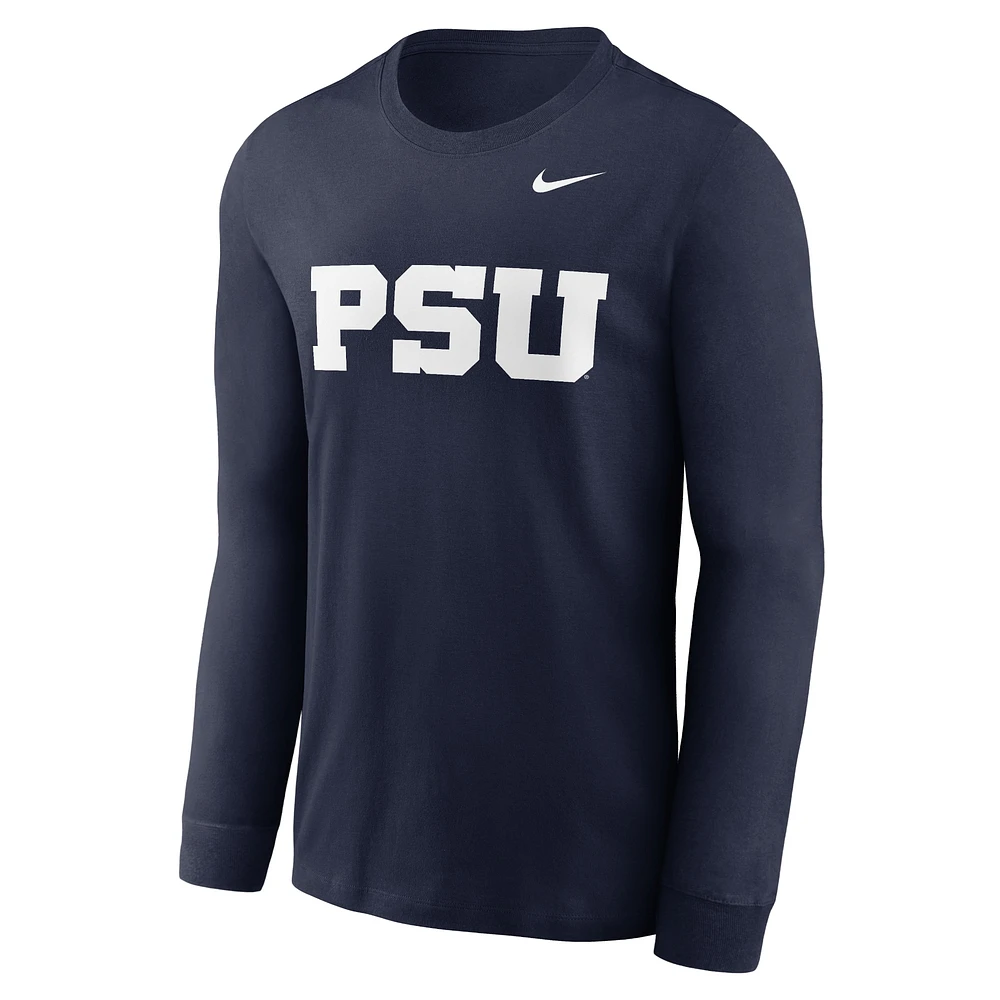 Men's Nike Navy Penn State Nittany Lions Alternate Logo Long Sleeve T-Shirt