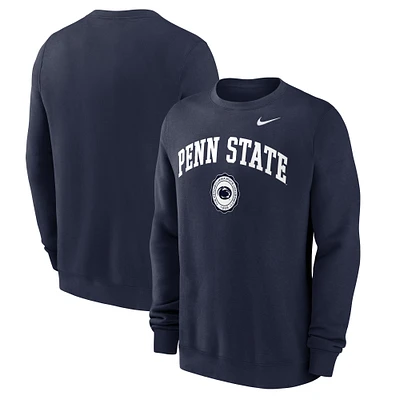 Sweat-shirt à capuche Nike Penn State Nittany Lions Arched Seal bleu marine pour homme