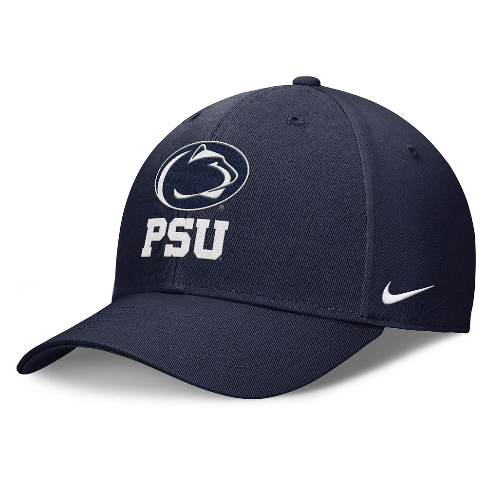 Casquette ajustable Nike Penn State Nittany Lions Campus Club bleu marine pour homme