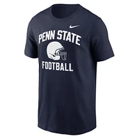 Men's Nike Navy Penn State Nittany Lions Campus Football Helmet T-Shirt