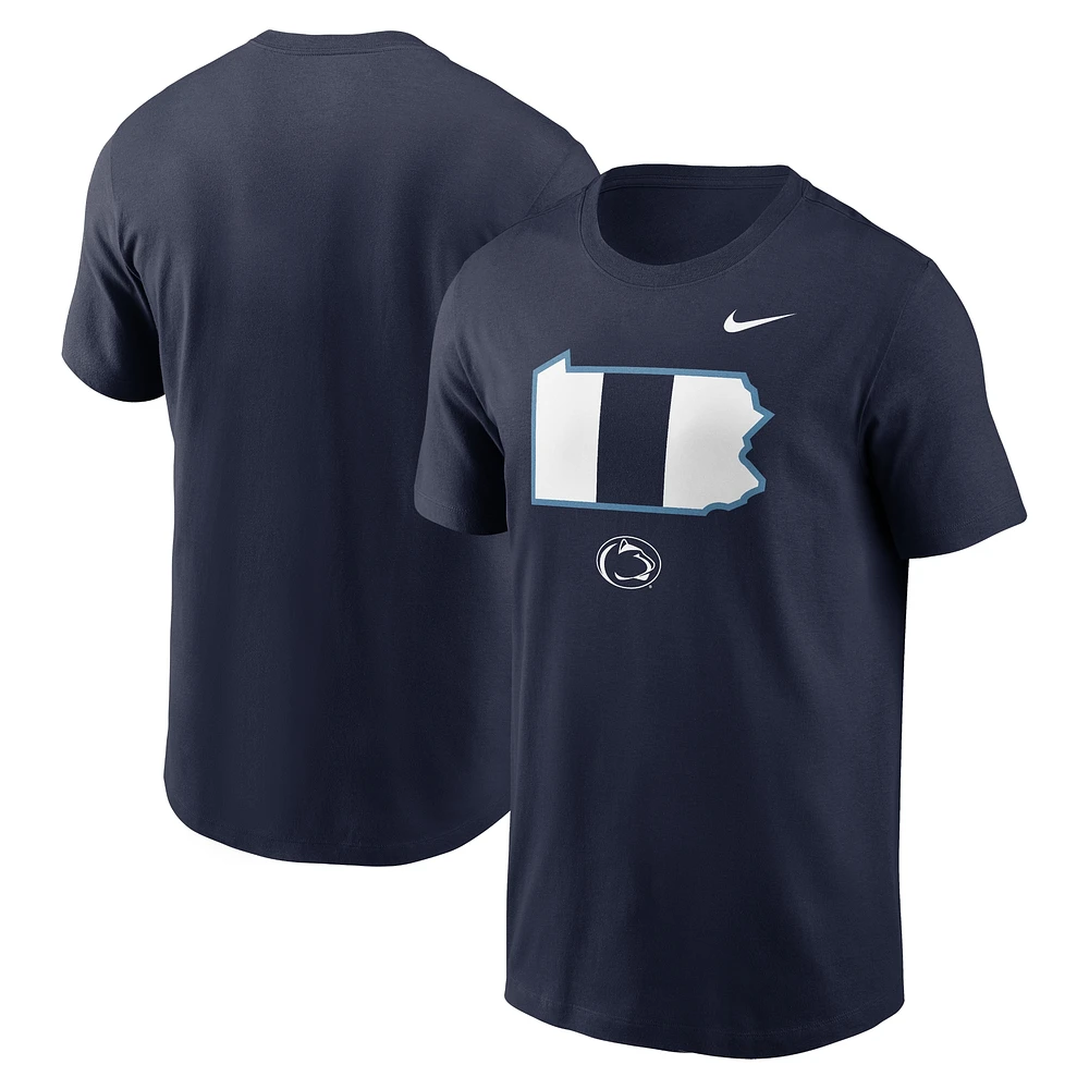 T-shirt Nike bleu marine Penn State Nittany Lions Campus Shape pour homme