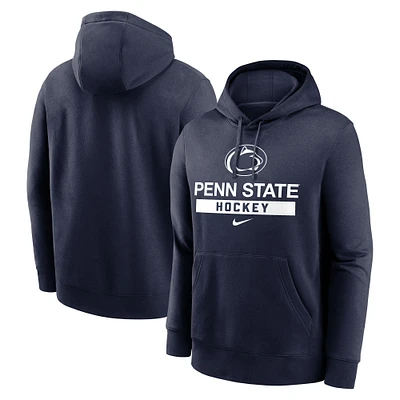 Men's Nike Navy Penn State Nittany Lions Hockey Stack Fleece Pullover Hoodie