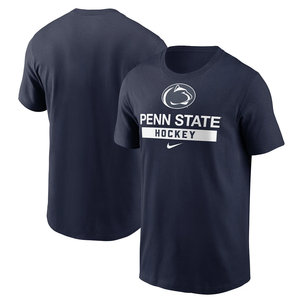 T-shirt Nike pour homme, bleu marine, Penn State, Nittany Lions, hockey sur glace, sport