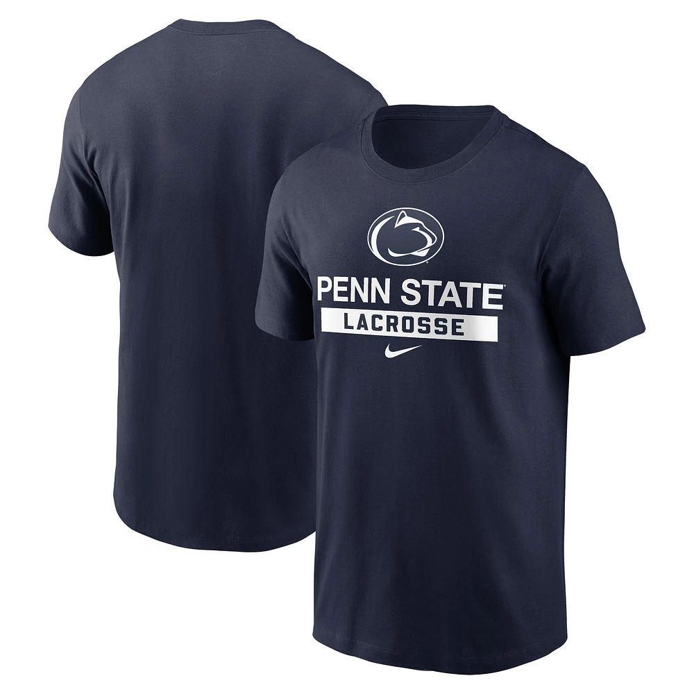 T-shirt de crosse Nike Penn State Nittany Lions pour hommes, bleu marine