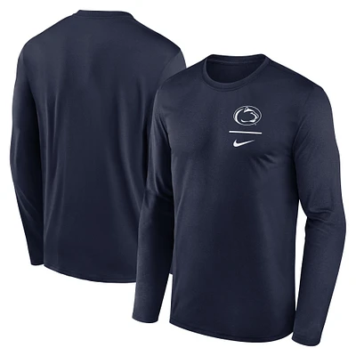 Men's Nike Navy Penn State Nittany Lions Primary Stack Legend Long Sleeve T-Shirt