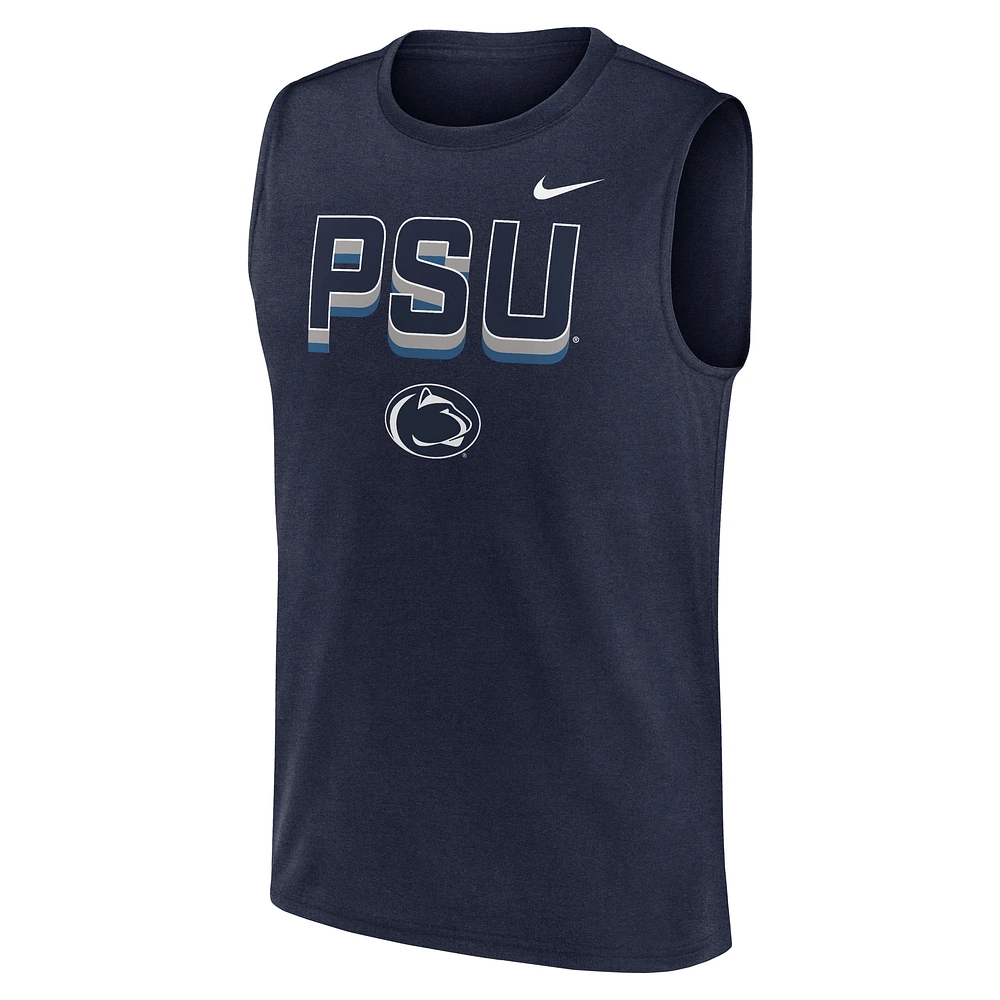 Men's Nike Navy Penn State Nittany Lions Primetime Tricode Legend Performance Tank Top