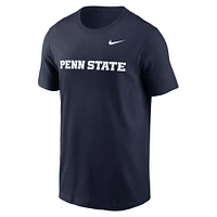 T-shirt Nike bleu marine Penn State Nittany Lions Primetime Wordmark pour homme