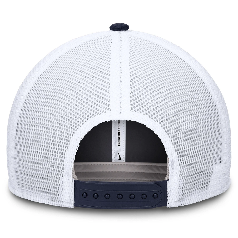 Casquette de camionneur ajustable Nike College Navy Penn State Nittany Lions Rise Performance pour homme