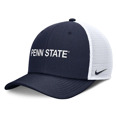 Casquette de camionneur ajustable Nike College Navy Penn State Nittany Lions Rise Performance pour homme