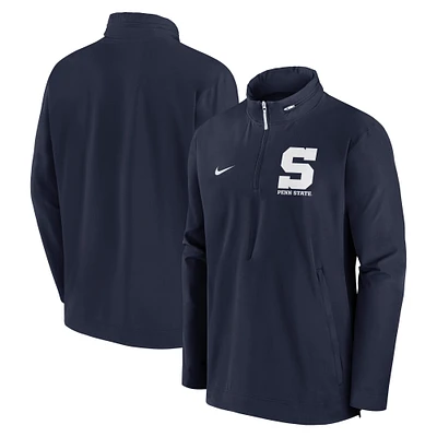 Veste Nike Penn State Nittany Lions Sideline Coaches à fermeture éclair quart de tour pour homme
