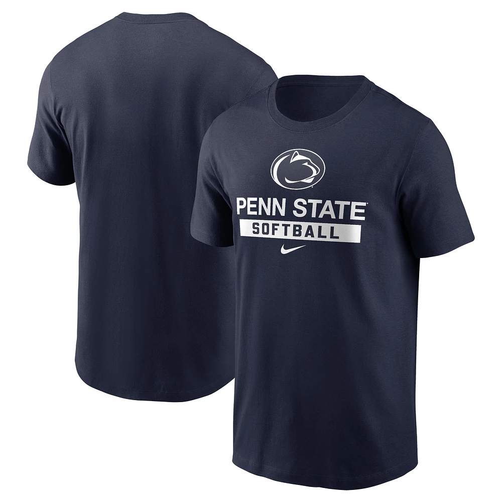 T-shirt de softball Nike Penn State Nittany Lions pour homme bleu marine