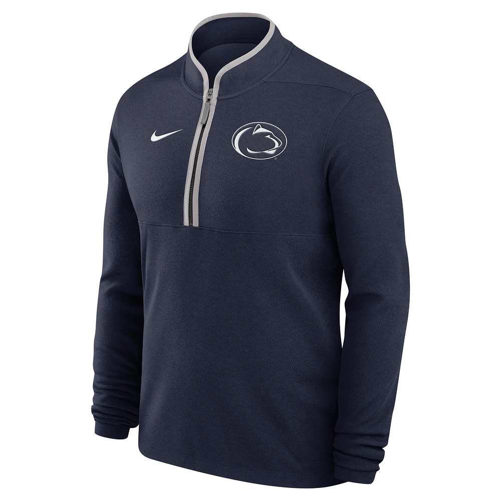 Haut Nike bleu marine Penn State Nittany Lions Victory Performance à demi-zip pour homme