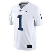 Men's Nike #1 White Penn State Nittany Lions Game Jersey