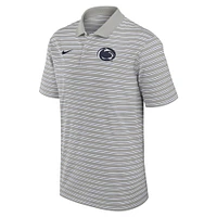 Men's Nike Pewter/White Penn State Nittany Lions Primetime Victory Striped Performance Polo