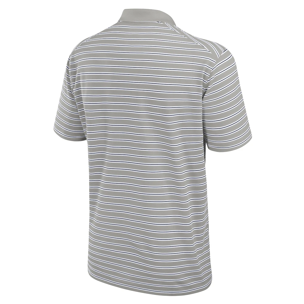 Men's Nike Pewter/White Penn State Nittany Lions Primetime Victory Striped Performance Polo