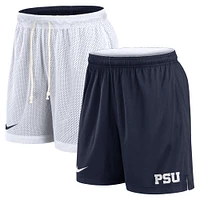 Men's Nike White/Navy Penn State Nittany Lions Primetime Reversible Performance Shorts