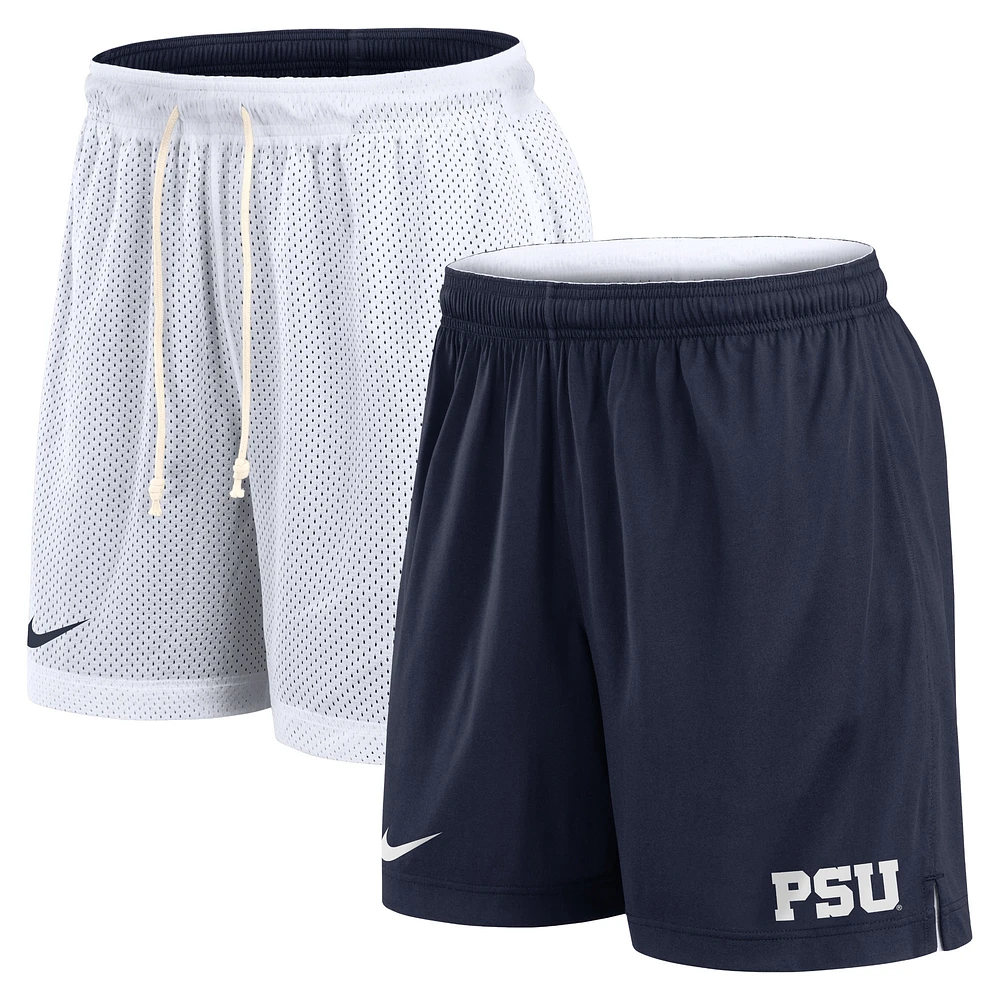 Short de sport réversible Nike Penn State Nittany Lions Primetime pour homme, blanc/bleu marine