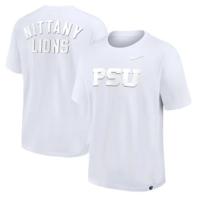 T-shirt Nike Penn State Nittany Lions 2-Hit Statement Max90 pour homme, blanc