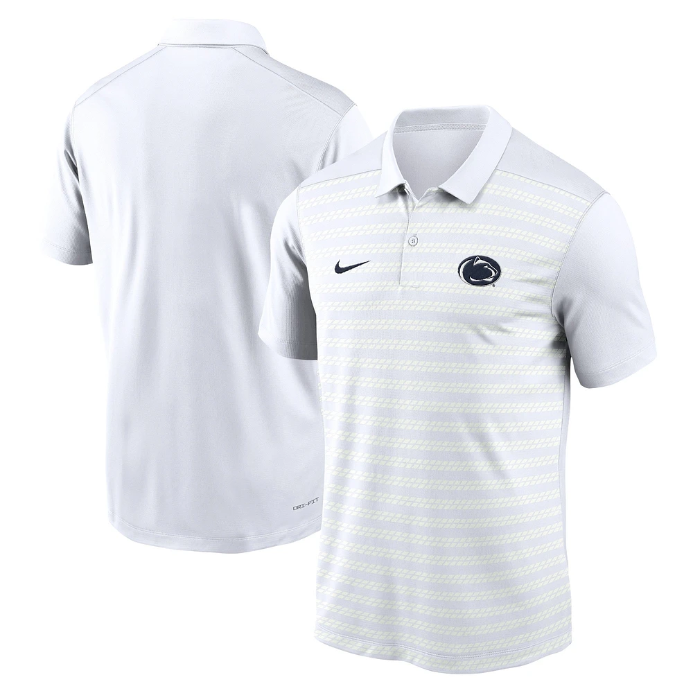 Polo Nike pour homme blanc Penn State Nittany Lions 2024 Early Season Coaches Sideline Performance